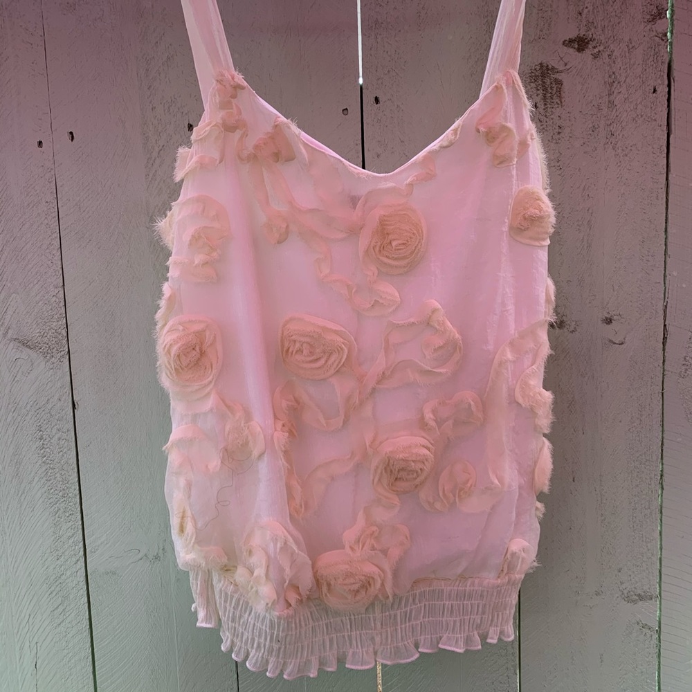 Delicate pattered tank with flowers. Soft.